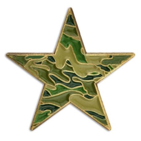     Camouflage Star Pin