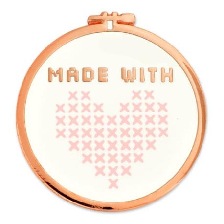     Made With Love Pin Magnetic Back