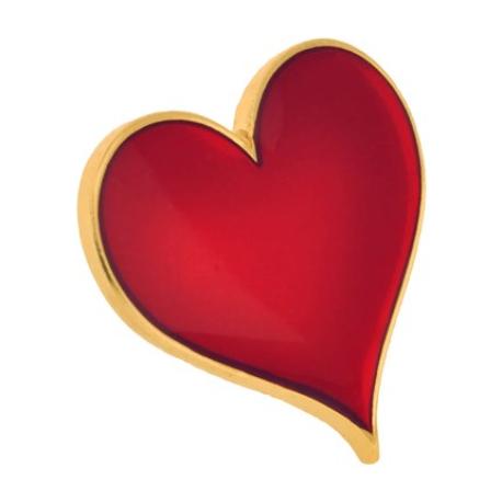     Red Heart Pin Magnetic Back