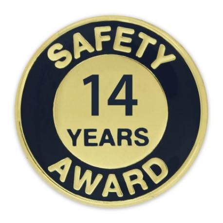     Safety Award Pin - 14 Years