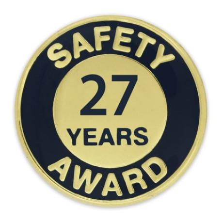     Safety Award Pin - 27 Years