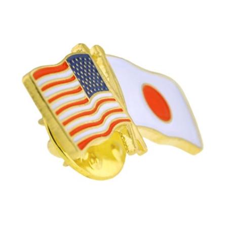     USA and Japan Flag Pin