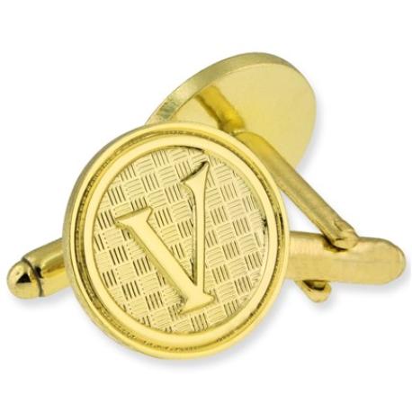     Letter V Cufflink Set