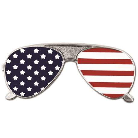     American Flag Sunglasses Pin