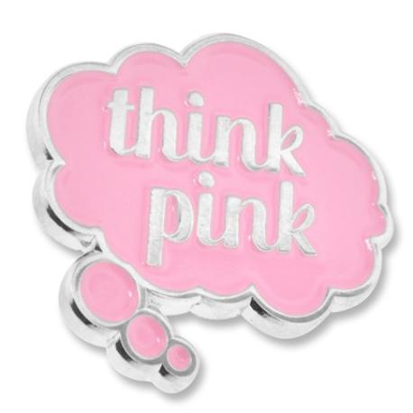     Think Pink Word Bubble Pin