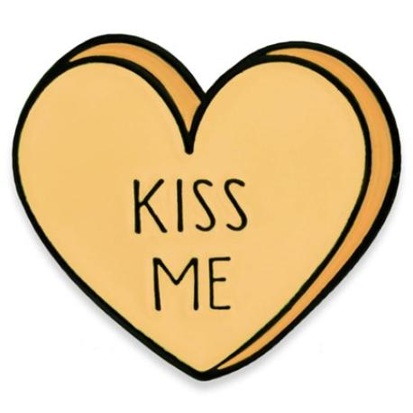     Kiss Me Candy Heart Pin