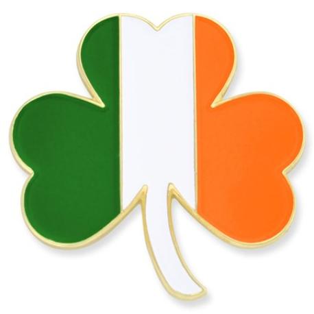     Shamrock Irish Flag Pin