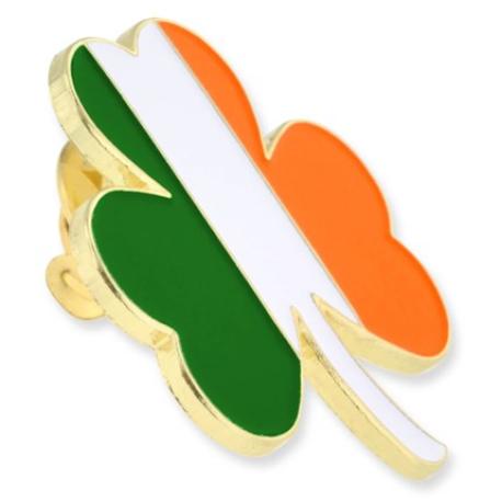     Shamrock Irish Flag Pin