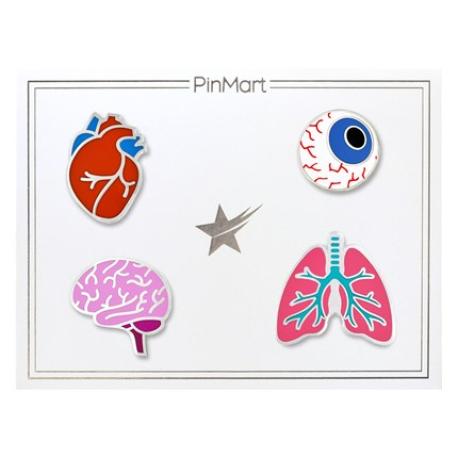     Human Organs 4-Pin Set