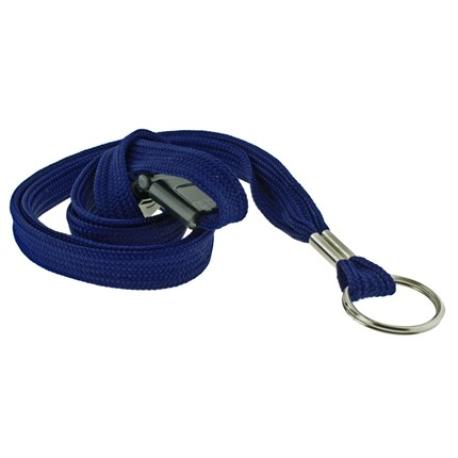     Tube Lanyard with Split Key Ring and Breakaway