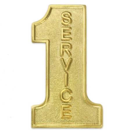     #1 Service Gold Lapel Pin