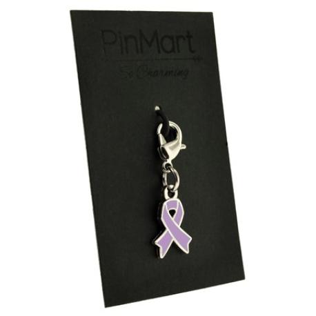     Lavender Awareness Ribbon Charm