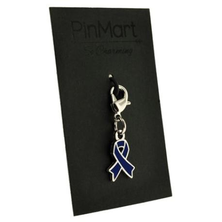     Blue Awareness Ribbon Charm