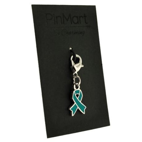     Teal Awareness Ribbon Charm