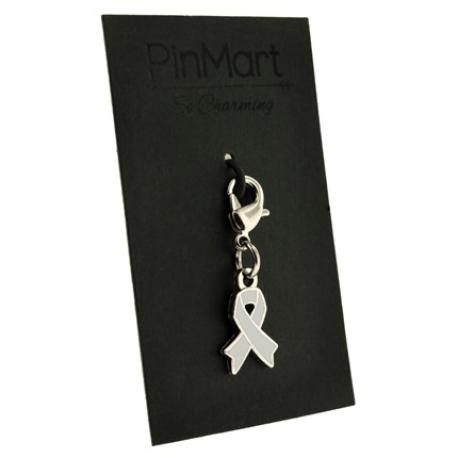     Grey Awareness Ribbon Charm