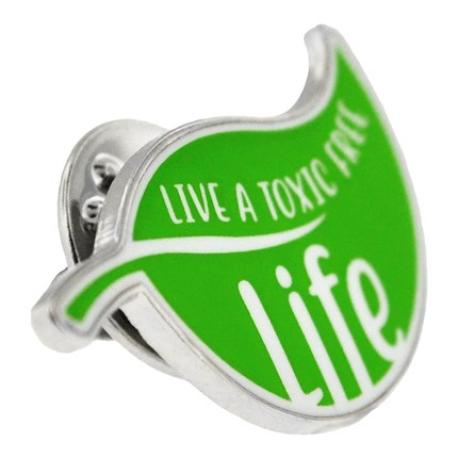     Toxic Free Life Pin