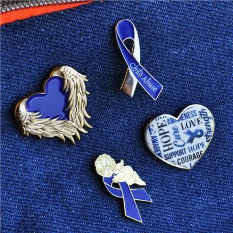     Child Abuse Awareness 4-Pin Set