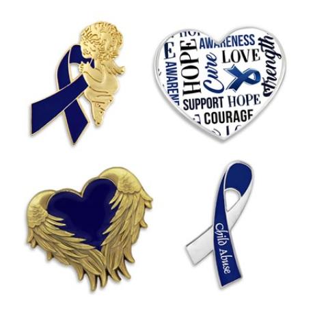     Child Abuse Awareness 4-Pin Set