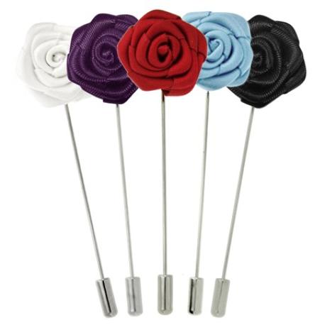     Silk Rosette Stick Pin