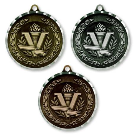     2" Diamond Cut Victory Medal - Engravable