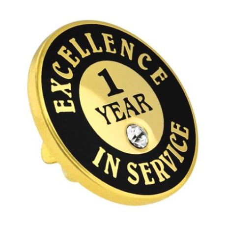     Excellence In Service Pin - 1 Year