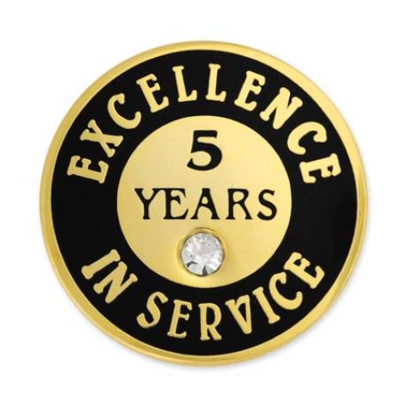     Excellence In Service Pin - 5 Years