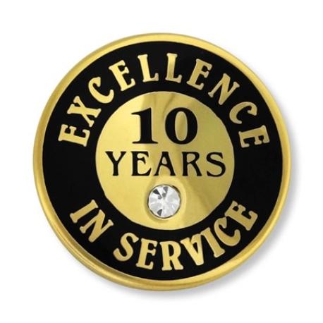     Excellence In Service Pin - 10 Years