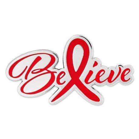     Believe-Red Awareness Pin