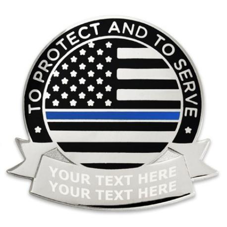     Engravable Thin Blue Line Pin