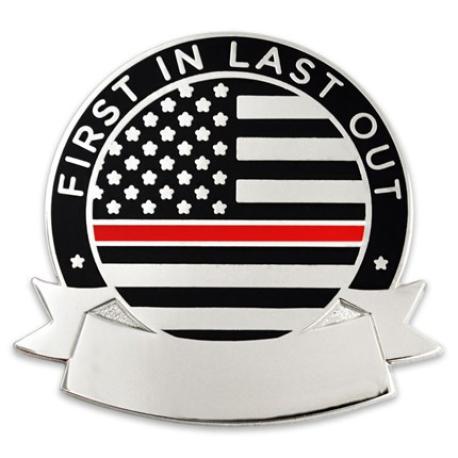     Engravable Thin Red Line Pin