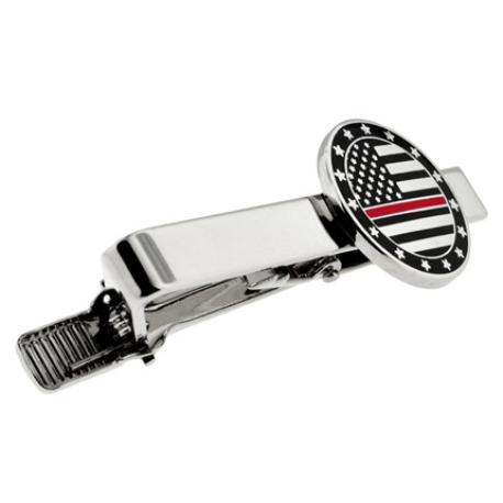     Red Line Tie Clip on card Engravable