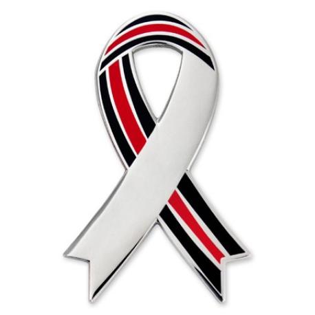     Engravable Thin Red Line Ribbon Lapel Pin