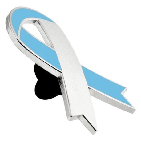     Awareness Ribbon-Light Blue Engravable Pin