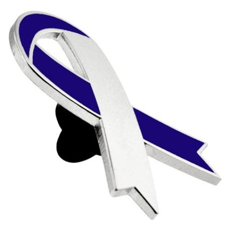     Awareness Ribbon-Blue Engravable Pin