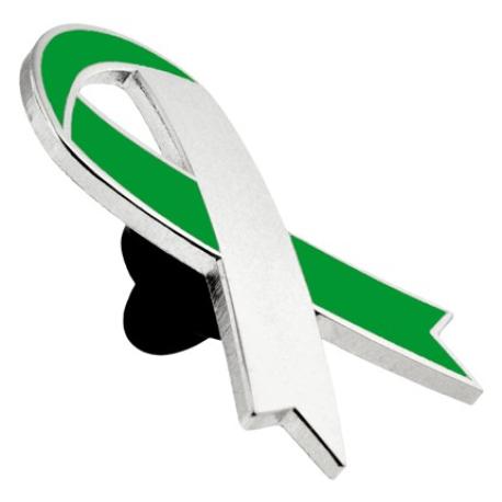     Awareness Ribbon-Green Engravable Pin