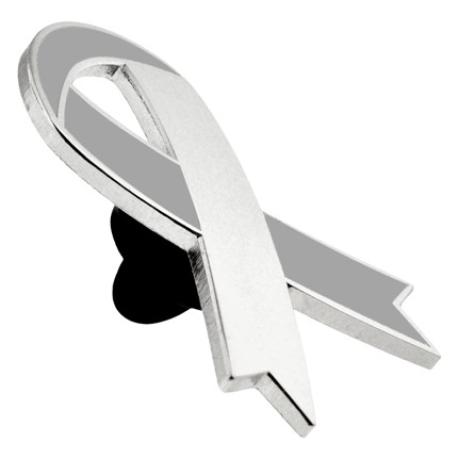     Awareness Ribbon-Grey Engravable Pin