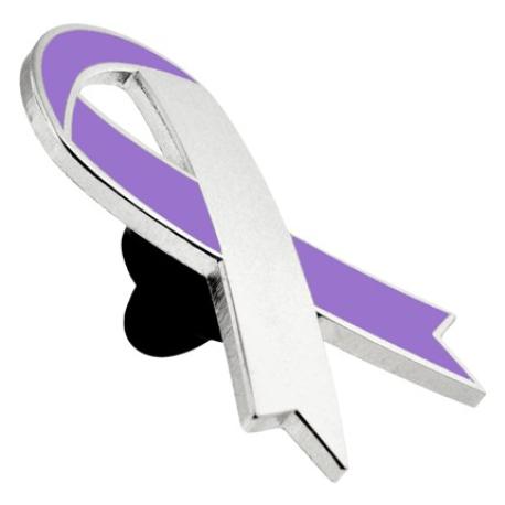     Awareness Ribbon-Lavender Engravable Pin