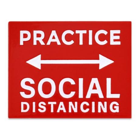     Practice Social Distancing Lapel Pin