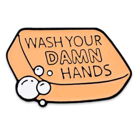     Wash Your Damn Hands Lapel Pin