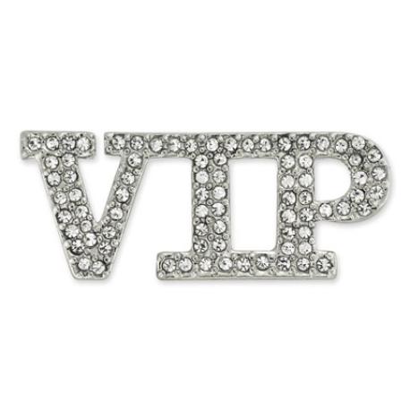     Rhinestone VIP Brooch Pin