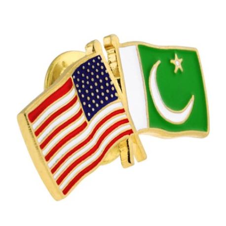     USA and Pakistan Flag Pin