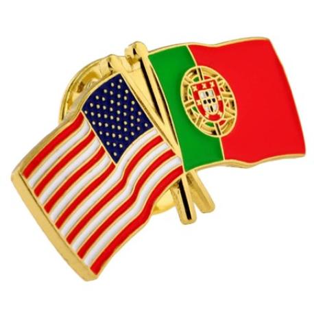     USA and Portugal Flag Pin