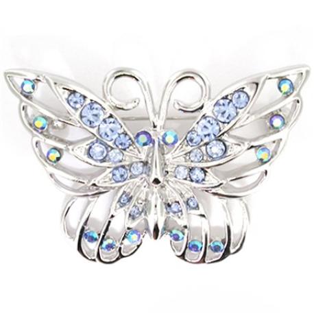     Rhinestone Butterfly Pin (Pink or Blue)