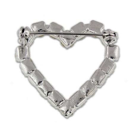     Rhinestone Heart Pin