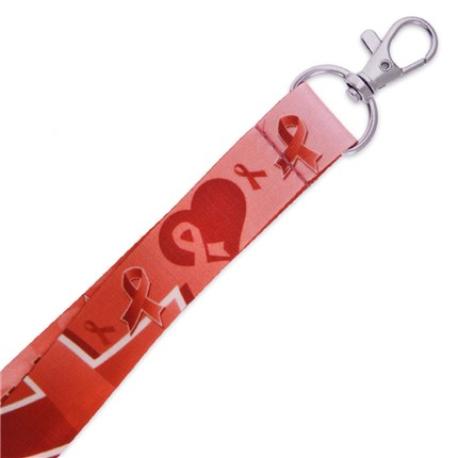     Red Awareness Ribbon Lanyard