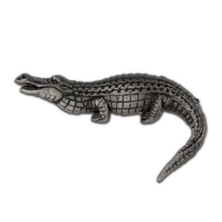     Alligator Pin - Antique Silver