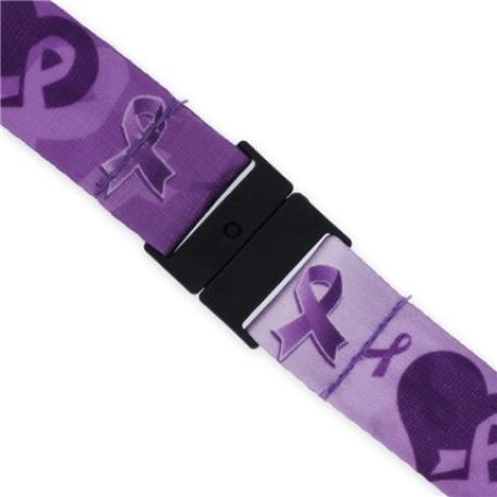     Purple Awareness Ribbon Lanyard