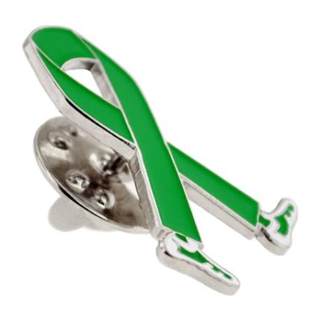     Walking Green Ribbon Pin