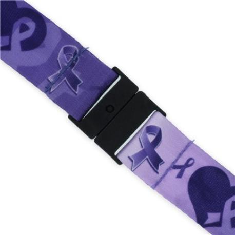     Dark Purple Awareness Ribbon Lanyard