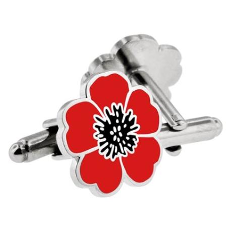     Poppy Flower Cufflink Set